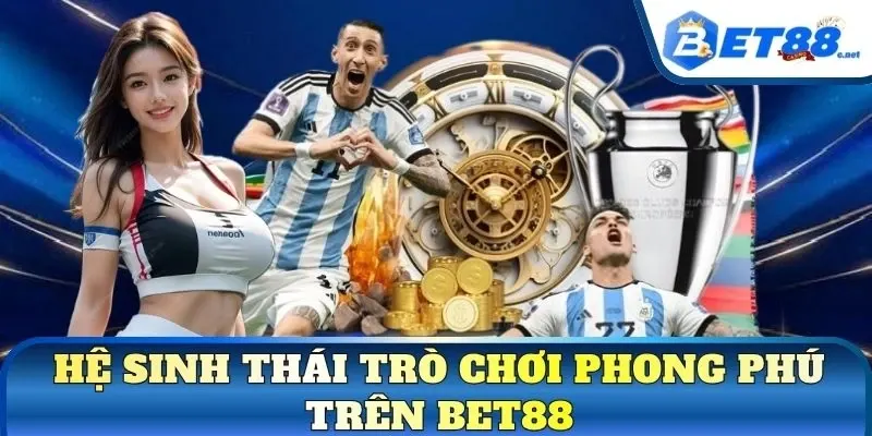 Hệ sinh thái trò chơi phong phú trên BET88